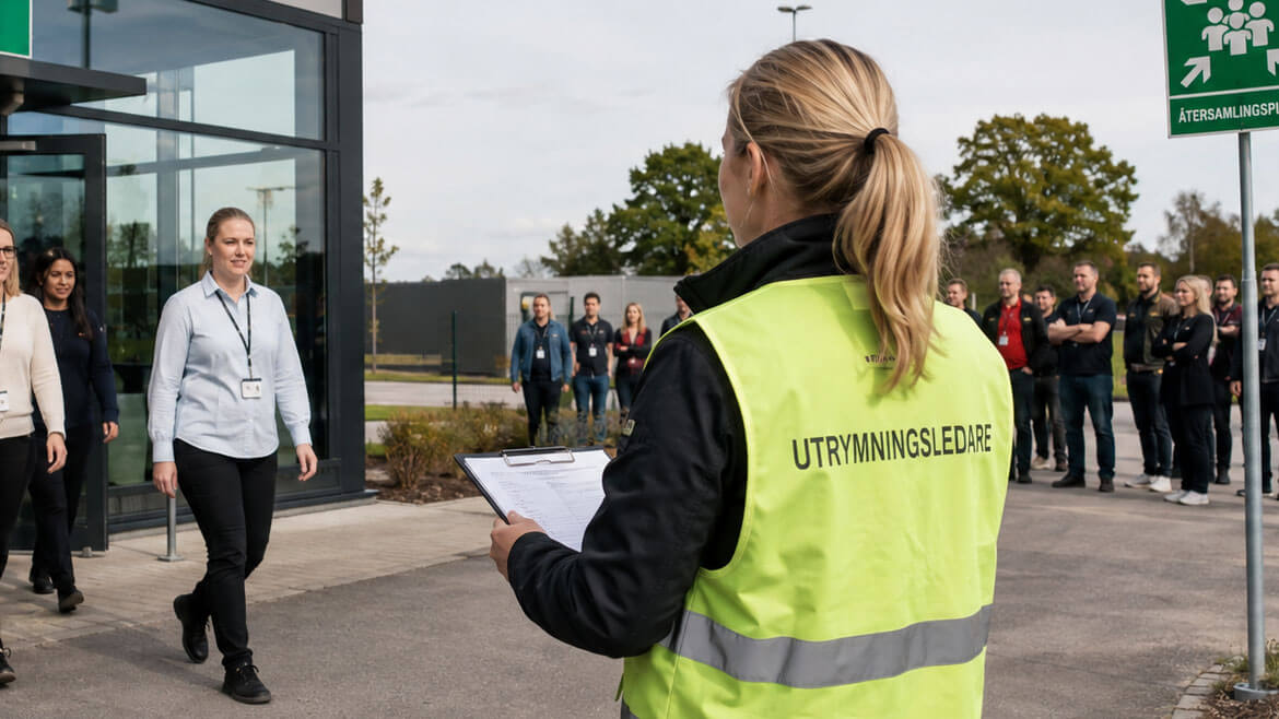 Praktisk träning på utrymningsövning