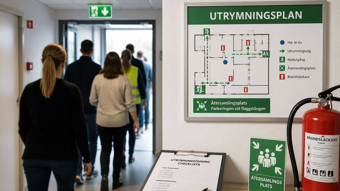 Checklista för utrymningsövning